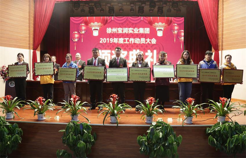 华球线上平台,华球（中国）2019年度工作动员大会---集团公司领导为先进单位和先进个人代表颁奖