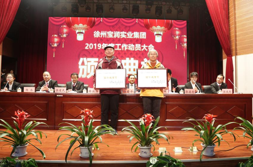 华球线上平台,华球（中国）2019年度工作动员大会---集团公司领导为先进单位和先进个人代表颁奖