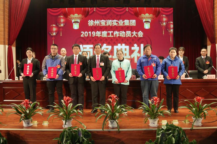 华球线上平台,华球（中国）2019年度工作动员大会---集团公司领导为先进单位和先进个人代表颁奖